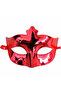 Red Color Costume Party Extra Shiny Prom Mask 15X10 cm