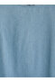 Nevavm Oval Neck Striped Mini Jean Dress with a Difference - 7