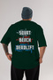 Squat Bench Deadlift 4 Oversized Back Printed Green T-Shirt 100% Cotton Streetwear Premium Comfortable Fit - 2