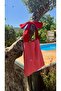Red Gingham Bow Detailed Women's Shoulder Bag - 6