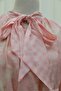 Lined Chiffon Dress with Tie Detail - Salmon - 4