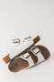 Unisex White Soft Pad Sole Double Strap Buckle Daily Comfortable Summer Home & Outdoor Slippers - 8