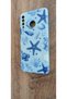 Huawei P30 Lite Sea Shell Ocean Printed Inside Velvet Silicone Phone Case (Blue Case) - 4