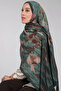 Zena Pattern Shawl Emerald Green