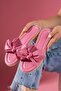 Altea Fuchsia Ribbon Detailed Knotted Slippers - 3