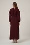 Women's Chiffon Collar Stone Dress Plum 31379 - 5