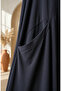 Sandy Fabric Pocketed Hijab Dress 5656-01 Anthracite - 4