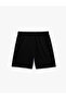 Cotton Pocketed Straight Fit Printed Sports Shorts with Drawstring Waist - 2