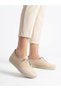 Women's Beige Genuine Leather Orthopedic Soft Sole Casual Shoes
