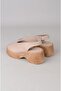 Seç 4126 genuine leather heel women's sandal (heel: 6.5cm platform: 2.5cm) gray - 5