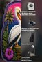 Sdt Special Cut Tropical Pelican Patterned Purple Woven Base Decorative Carpet Sdt3008 - 6