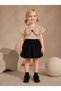 Girl's Ribbon Detailed Shirt Skirt Set