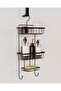 2-Tier Chrome Shower Cabin Shelf - Bathroom Organizer - 2