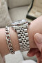 New Model Jubilee Bracelet Calendar Open Metallic Dial Women's Wristwatch with Chain Bracelet Gift - 2