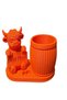 Best Mom Pen Holder and Makeup Brush Organizer Orange - 4