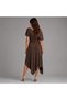 Women's Asymmetrical Cut Skirt Blouse Bottom Top Set - 5