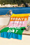 Modern Beach Towel Coverlet with Colorful Writing - Pops Art Multi-Color Quick-Dry Microfiber Towel Coverlet - 7