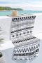 Ethnic Bohemian Geometric Beach Towel - Black and White Minimalist Modern Quick-Dry Microfiber Towel - 2