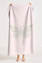 Soft Pink Beach Towel with Daisy Flowers - Yellow and White Bath Beach Cover with Minimalist Butterfly Motif - 7