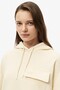 Womens Relaxed Fit Sweatshirt Hooded Cotton Comfortable Cut Women's Sweatshirt Cream - 3