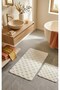 Chess Premium Nordic Bohemian 2-Piece Bath Mat 60X100 60X50 cm Latex Non-Slip Base Washable - 3