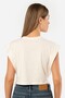 Women's Padded Look Comfortable Fit Crop T-Shirt, 100% Cotton - 3