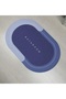 Bathroom Striped Oval Bath Mat - 2