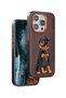 غطاء SVL-SHOP لهاتف iPhone 15 Pro بنمط دائم - (224355) بني داكن - 2