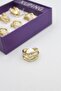 6pcs xuping rings set - gold