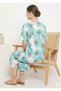 Women's Floral Print Short Nightgown - Comfortable Sleepwear Dress with Short Sleeves - 5