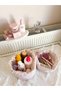 Yellow Floral Liquid-Proof Large Organizer Basket, In-Cabinet Organizer, Makeup Bag, Fabric Organizer - 7