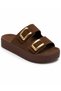 Double Straps, Metal Buckle, Anatomical Sole, Stylish, Women's Slippers - 6
