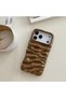 iPhone 14 (6.1 Inch) Compatible Wavy Wrinkle Detailed 3D Surface Bright Colored Summer Lux Case - 5