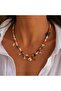 Kly-1046 |   Tasseled Charm Natural Stone Summer Necklace |   Eos Collective - 2