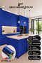 Mat Cobalt Blue Adhesive Kitchen -Cupboard and Furniture Covering Foil