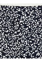 Navy Blue Patterned Women's Capri with Elastic Waist - 2