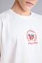 100% Cotton Oversized Crew Neck Back Printed Short Sleeve Ecru T-Shirt I2785Ax26Hs - 5