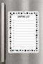 Shopping List - A5 - Magnetic - Pvc - Refrigerator Note Holder & Desktop - Summer Erase - Planner