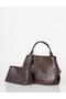 Knot Detailed Hobo Bag Bitter Brown - 4