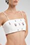 Women's Crop Bustier with Handcrafted Detail on the Front and Strap Design - 6