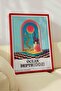 Abstract Sea Coral Painting Surreal – Vaporwave Y2K Art Poster – Red Framed