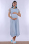 Soft Textured Maternity Nightgown Set Effortt - Blue - 5