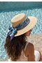 Design 2-in-1 Women's Straw Hat with Shawl That Can Be Attached to the Hat and Bag - 3