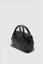 Misto Women's Faux Leather Mini Hand and Shoulder Bag Black - 5
