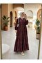 Women's Buttoned Modal Fabric Flowy Long Dress