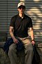 Men's Classic Slim Fit Black Polo Neck T-Shirt - 2