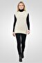 Women Knitted Sleeveless Sweater, Off White
