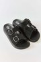 Women's Soft Sole Open-Front Slippers Black - 2