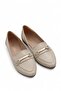 Women's Accessory Oval Toe Cream Ballerinas - 3