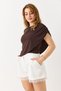 Women's Lace Detailed Fabric Stylish Shorts White - 2